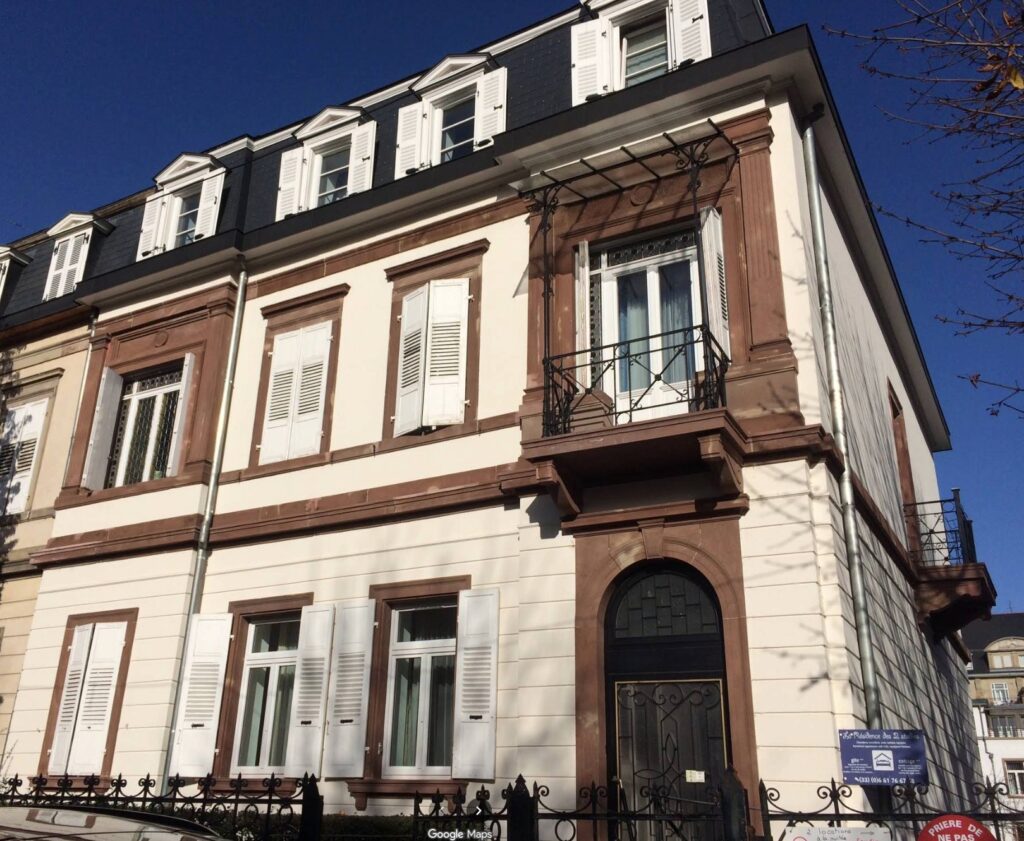 gite villa schiller strasbourg devanture
